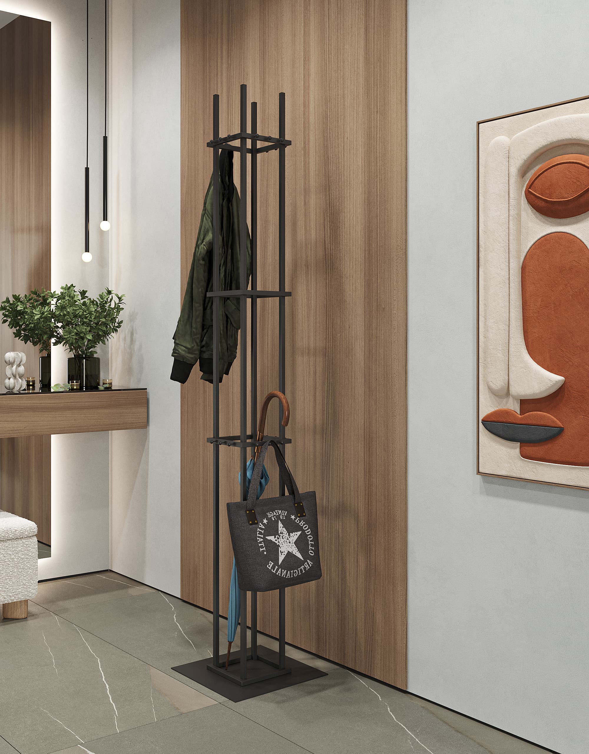 Металлическая вешалка с 24 крючками купить